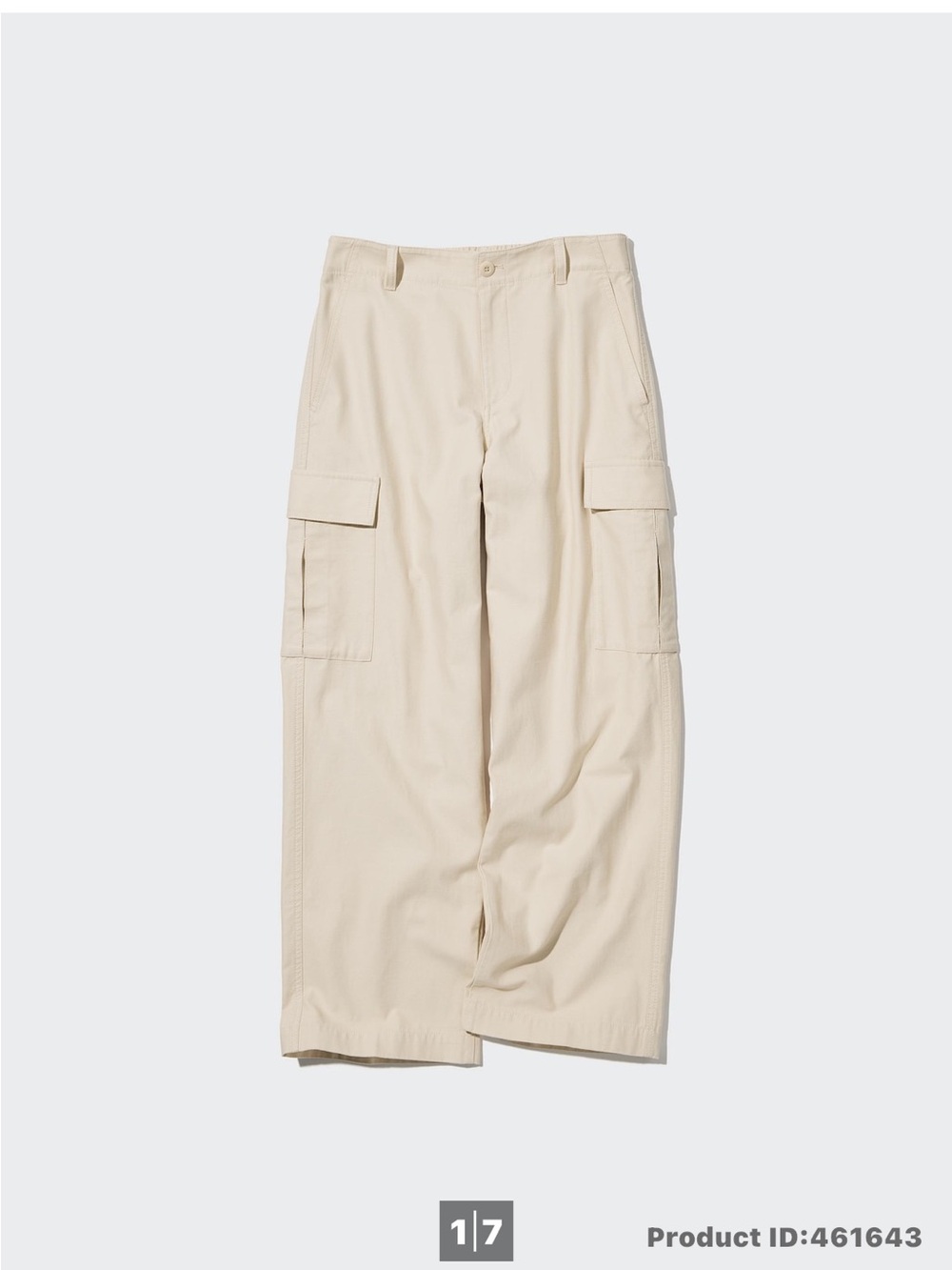 Women Cargo Straight Pants in Cream – Relaxed Utility Style